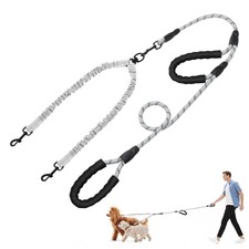 Double Dog Leash, Dual Dog Leash, 360 Swivel No Tangle Lead for 2 Medium or ...
