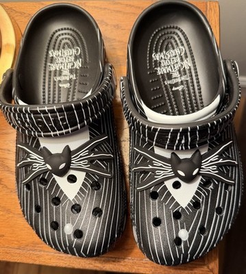 Disney CROCS Nightmare Before Christmas Black With White M5 W7 NEW