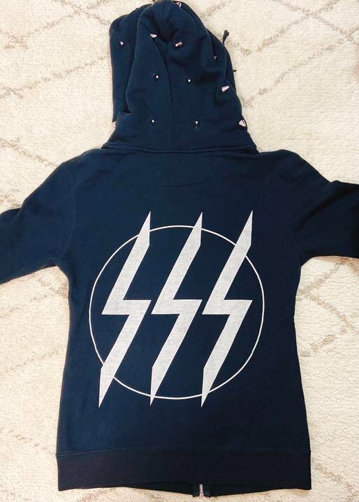 ※the GazettE THRASHER BLACK MORAL※ THRASHER the GazettE BLACKMORAL Hoodie Black L Size Emblem