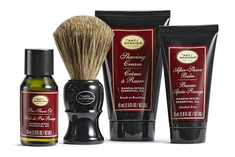 NEW The Art of Shaving Sandalwood Essential Oil Starter Kit Travel Size Dad Gift - Image 2 of 2