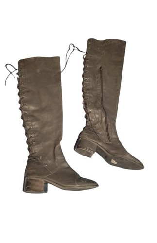 Knee Lace-up Combat Boots Forever 21 