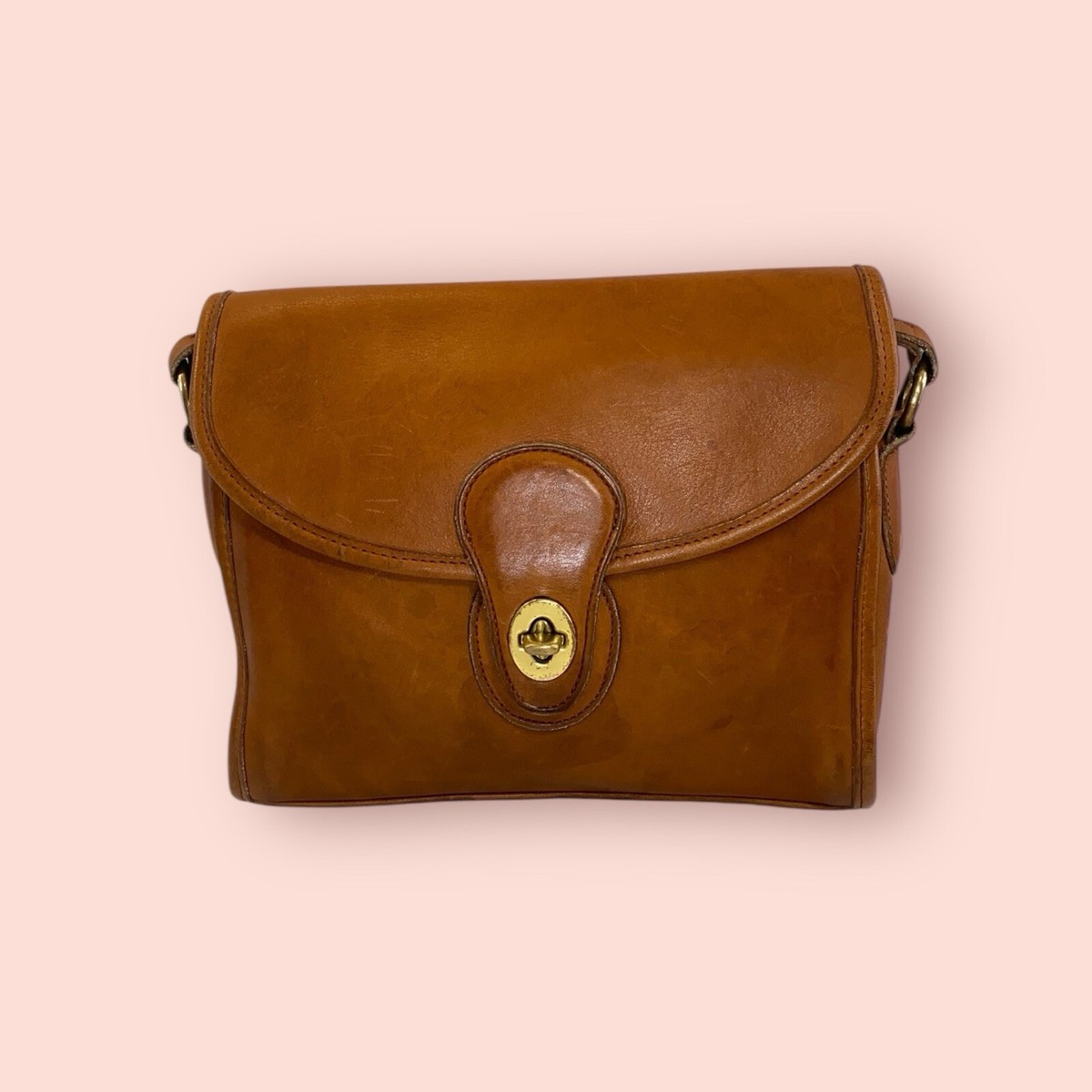COACH Vintage Devon Crossbody Luxury British Tan Leather Shoulder