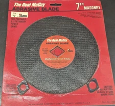 1 M.K. Morse 7" Cutoff Wheel - Abrasive Masonry Blade - USA NOS