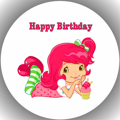 Tortenaufleger Geburtstag Party Tortenbild Fondant - Oblate Emily Erdbeer P68