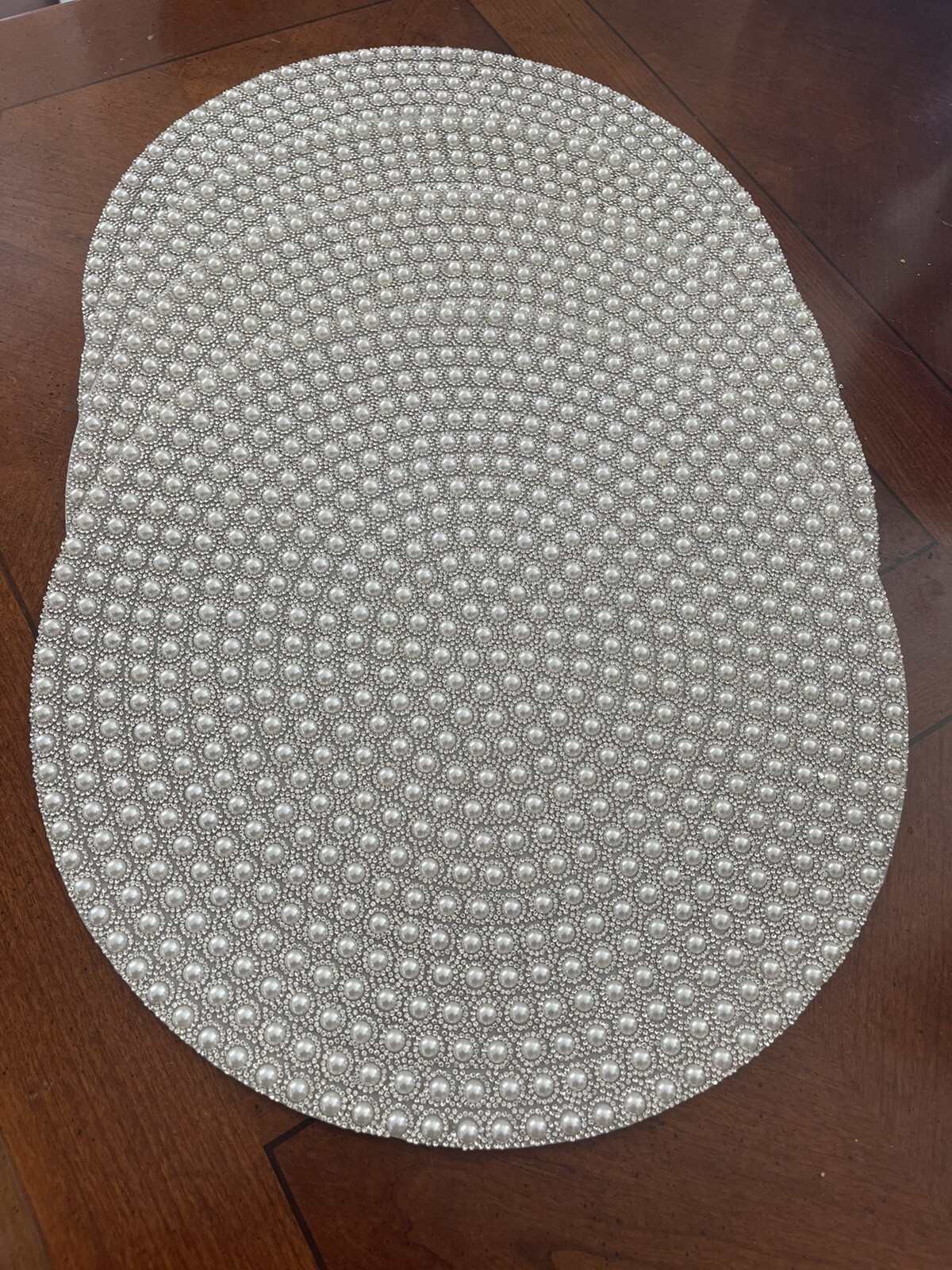 Elegant Luminous Sparkles Home Montaigne Pearlized Placemat Set of 4 eBay