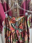 Vintage Ritu Kumar Embroidered Dress Kurta Set Tunic Burgundy Anarkali w Pants — photo 5