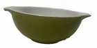 VTG Pyrex OLIVE Army GREEN avacado 443 nesting Mixing bowl  2.5 Qt. Cinderella