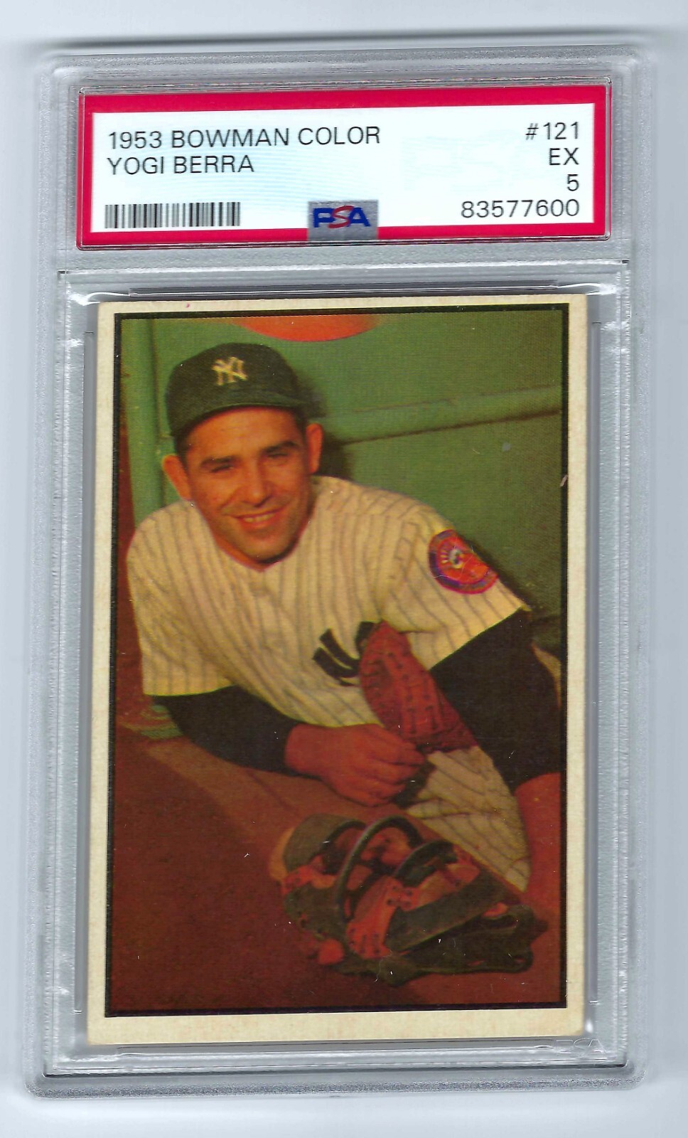 1953 Bowman Yogi Berra Graded PSA 5  Ex  Centered # 121