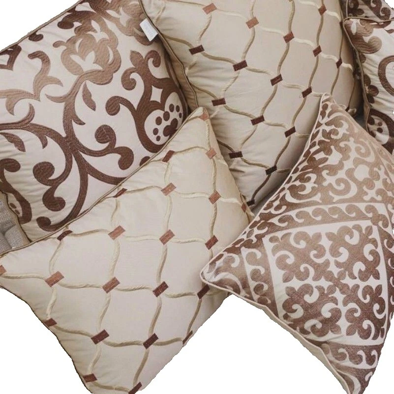 Cojín floral de seda sintética almohadas para decoración del hogar