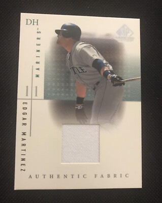 EDGAR MARTINEZ CERTIFIED AUTHENTIC GAME USED JERSEY CARD SEATTLE MARINERS