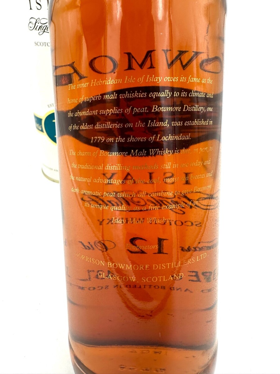 BOWMORE 12 YO SINGLE ISLAY MALT SCOTCH WHISKY - 1L 43 BOWMORE 12 YO SINGLE ISLAY MALT SCOTCH WHISKY - 1L 43