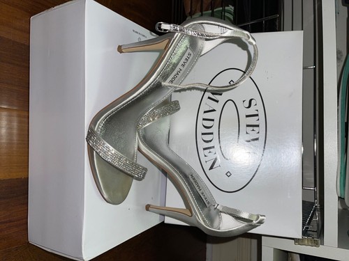 steve madden heels- stecy r- silver | eBay