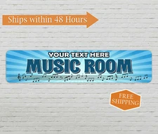 Custom Music Room Decor Sign Personalized Musician Gift Band 4x18 104182002023