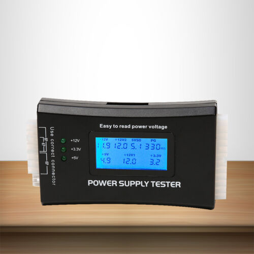 Digital LCD Display PC Computer 20/24 Pin Power Supply Tester Measure Tool - Zdjęcie 1 z 4