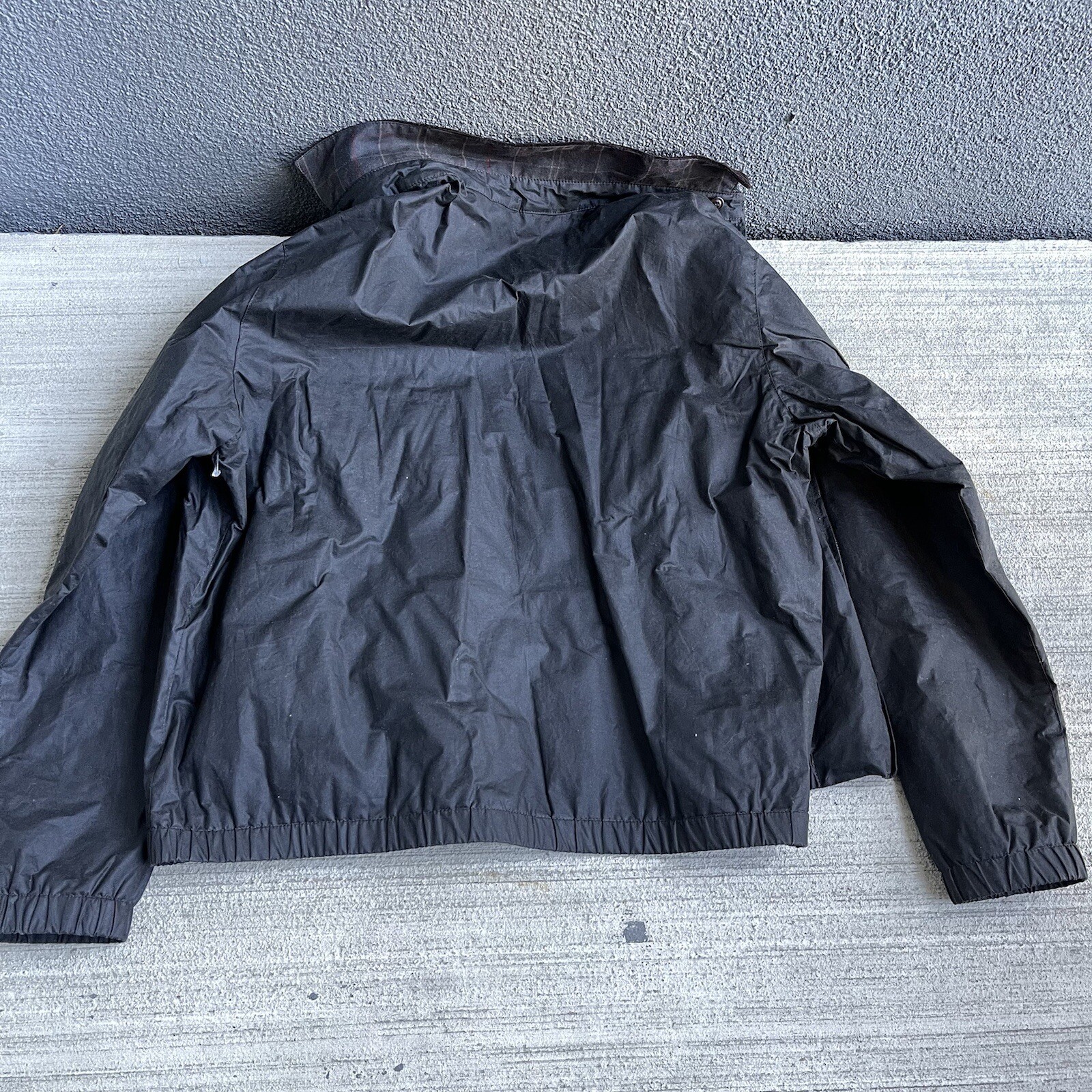 209 Barbour Vital Waxed Cotton Jacket Size L DARK OL… Gem