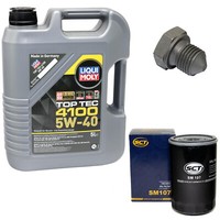 MotoröL ÖLfilter SM107 5W40 5Liter + ÖLablassschraube FüR Audi 100 Seat Ibiza VW