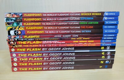 The Flash (DC Comics) Lot of 14 TPB - Geoff Johns + Flashpoint Complete