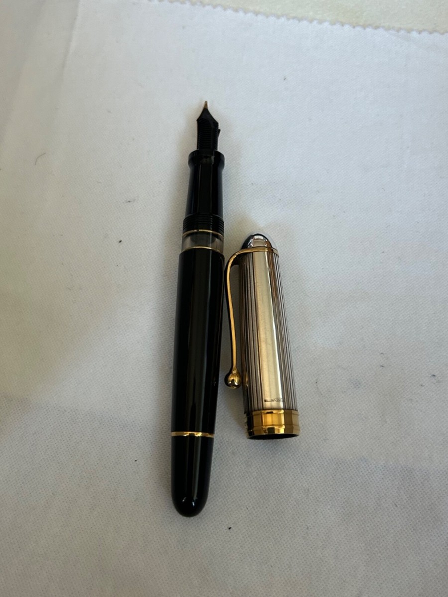 Stylo Plume Aurora 888P Duocart Noir - Années 1950 - Plume 14K Capotée Taille F