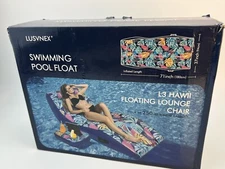 Lusvnex Swimming Pool Float L3 Hawii Floating Lounge Chair 250LB Weight Capacity