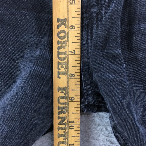 Abercrombie Straight Leg Jeans Youth 12 Black Denim Distressed Mid Rise Zip Fly - Picture 7 of 16