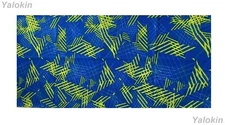 Blue & Yellow Strips Scarf Protective Elastic Neck Gaiter Bandana Balaclava N176