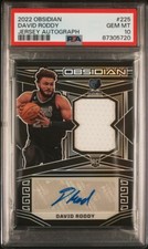 2022 Panini Obsidian David Roddy Rookie Jersey Auto #225 /99 PSA 10