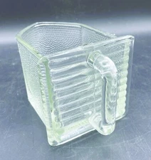 Gerrix Poncet Art Deco Glass Scoop For Hoosier Cabinet Handled Vintage