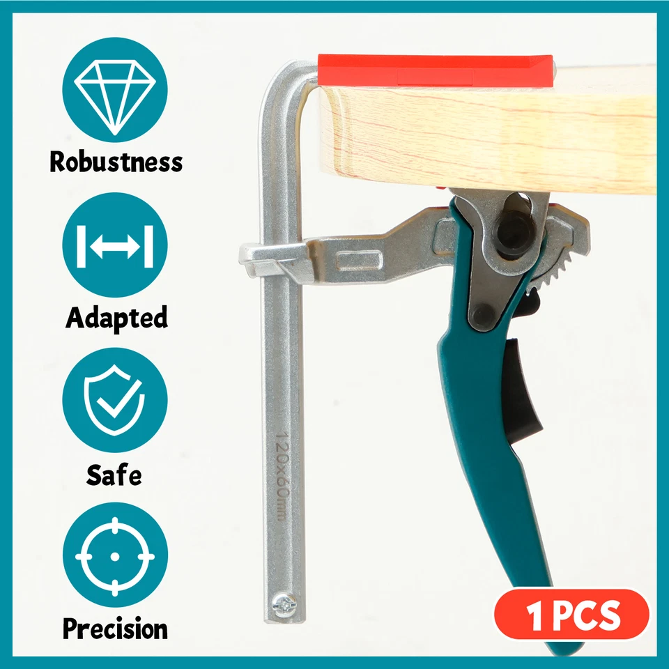 1-2X Ratchet Track Clamp Track Saw Clamps Guide Rail Fast Release T Slot Clamp ✉ - image 4 of 4