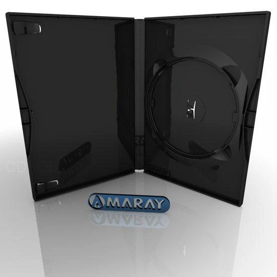 10 CUSTODIE SINGOLE NERE DVD 14 MM per CD DVD -R per verbatim