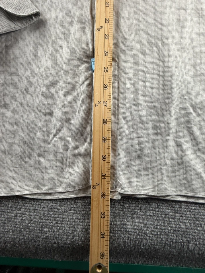 Camisa Luigi Borrelli para Neiman Marcus cinza xadrez com botões Itália 16,5 algodão - Imagem 4 de 4