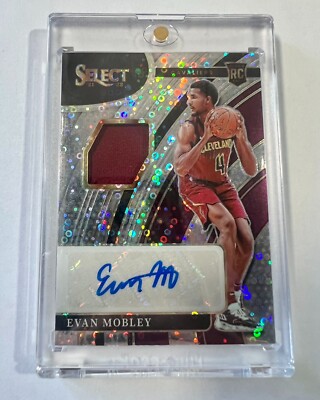 2021-22 Panini Select Evan Mobley Disco Prizm RPA (Rookie