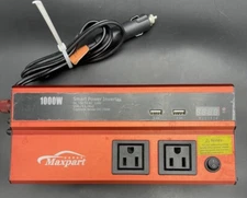 Maxpart Smart Power Inverter 1000W DC 12V To AC 110V Red PreOwned