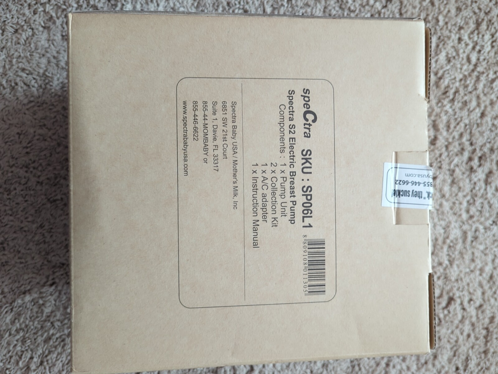 Spectra S2 SP06L1 Hospital Strength Double Electric Breast Pump New/Open Box