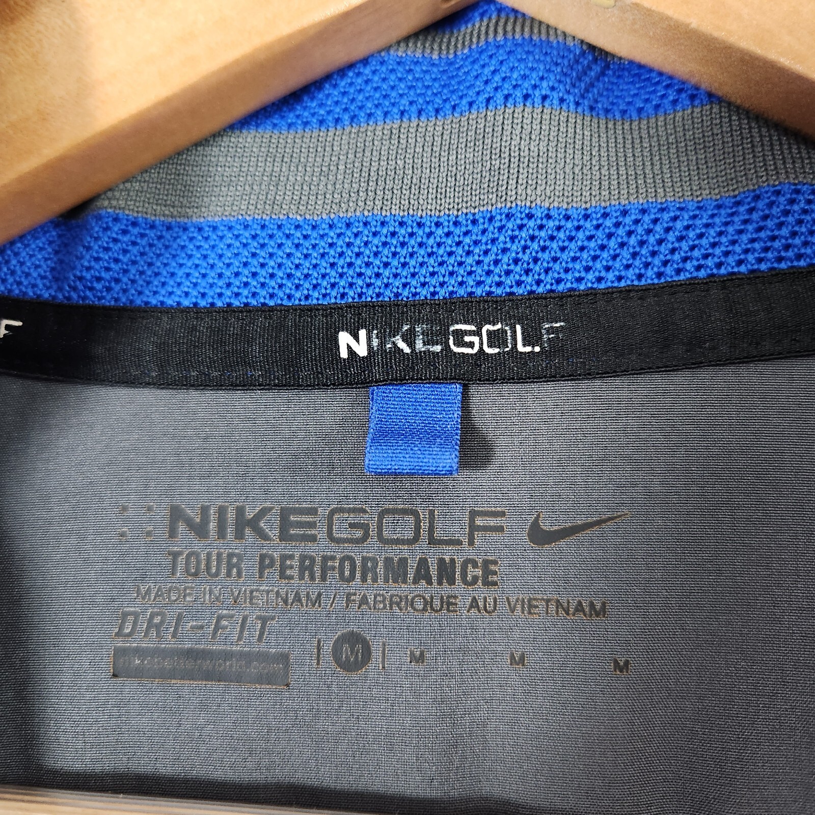 Nike Golf Sweatshirt Pullover Mens Medium Blue 1/4 Zip Tour Performance