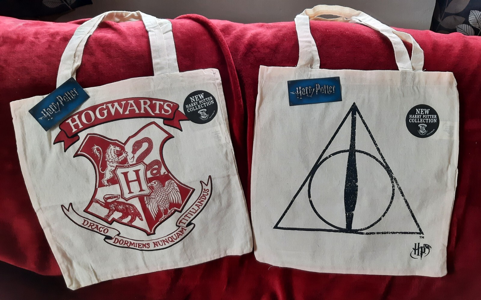 X2 Bolsas de Lona Harry Potter Nuevas Con Etiquetas ¡Bolsos de Mano Geniales! Envío gratis