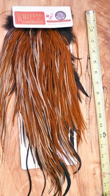 Whiting Bronze ''Furnace''l Rooster Saddle Dry Fly Hackle. Hard to find!