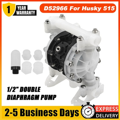 #ad NEW 1 2quot; DOUBLE DIAPHRAGM PUMP FITS FOR HUSKY 515 D52966 ONE YEAR WARRANTY $383.00