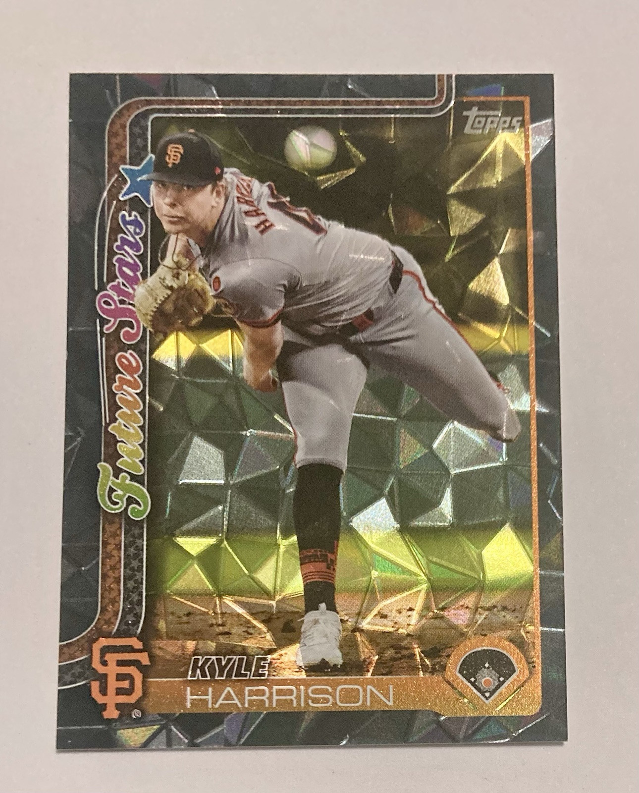 2025 Topps Series 1 KYLE HARRISON Black Diamante Foil Future Stars 