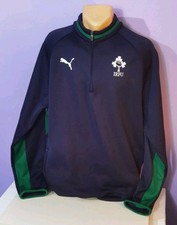 Ireland IRFU Rugby  1/4 Zip Long Sleeve  Size XL vintage PUMA