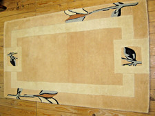 Teppich Läufer reine Schurwolle Wollteppich 160 mal 90 cm 