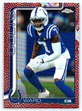 2025 Topps Chrome #129 Charvarius Ward Football Leather Refractor