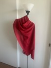 Fabindia Style Handloom Shawl Wrap Dupatta Scarf  🧣 Blood 🩸 Red Silk Blend — photo 1