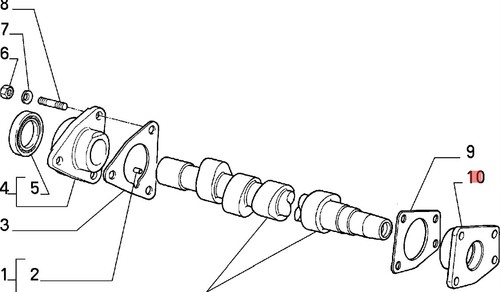 FIAT UNO LANCIA DELTA/DEDRA ALFA 145/146/155 SUPPORTO ALBERO A CAMME OEM 7564891 - Foto 1 di 8