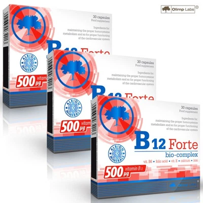 VITAMIN B12 FORTE - 30-120 Kapseln -B12 Vitamin Hochwirksame natürliche Energie - Bild 1 von 2