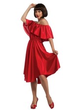 Saturday Night Fever Red Dress Costume for Adults