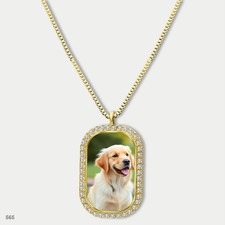 New Cute Golden Retriever Dog Fashion Pendant Necklace Chain Graphic Dog Tag Cha