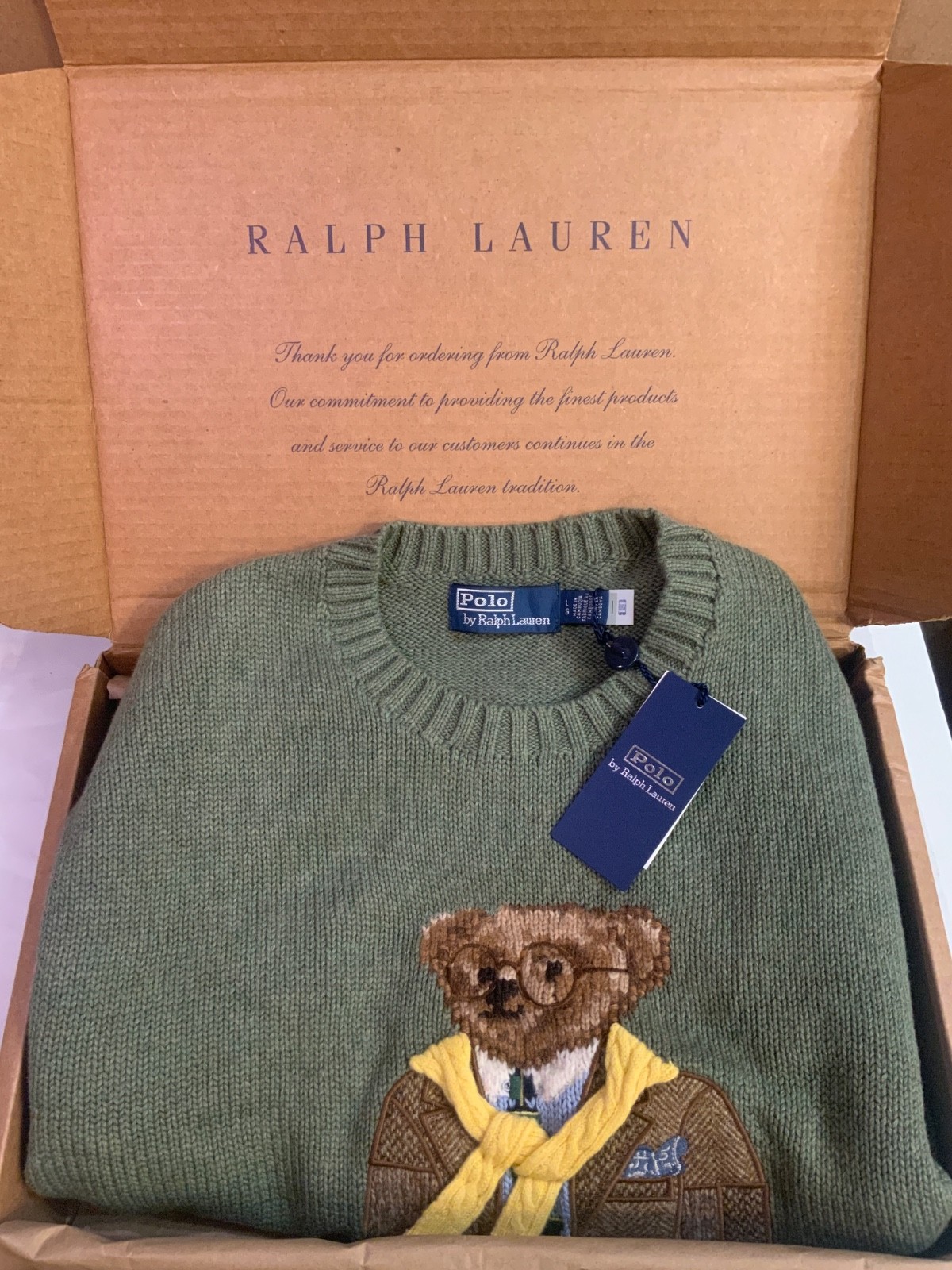 Polo Ralph Lauren Men's Preppy Bear Sweater Sold Out Size Large New! $398 🔥🔥🔥 image 2