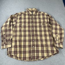 Carhartt Shirt Men's Size XL Plaid Long Sleeve Pearl Snap Work Wear Relaxed Fit