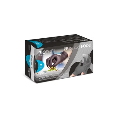 RAYS 1000 GUANTI NITRILE MONOUSO NERO NO TALCO NO LATTICE ALIMENTARE S/M/L/XL