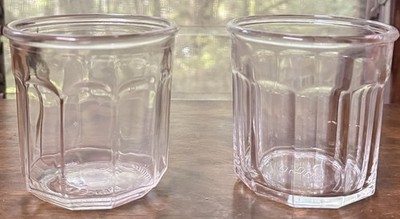 Luminarc Clear 10 Panel Glass 3 3/4'' Tall Made in France 500 Set of 2